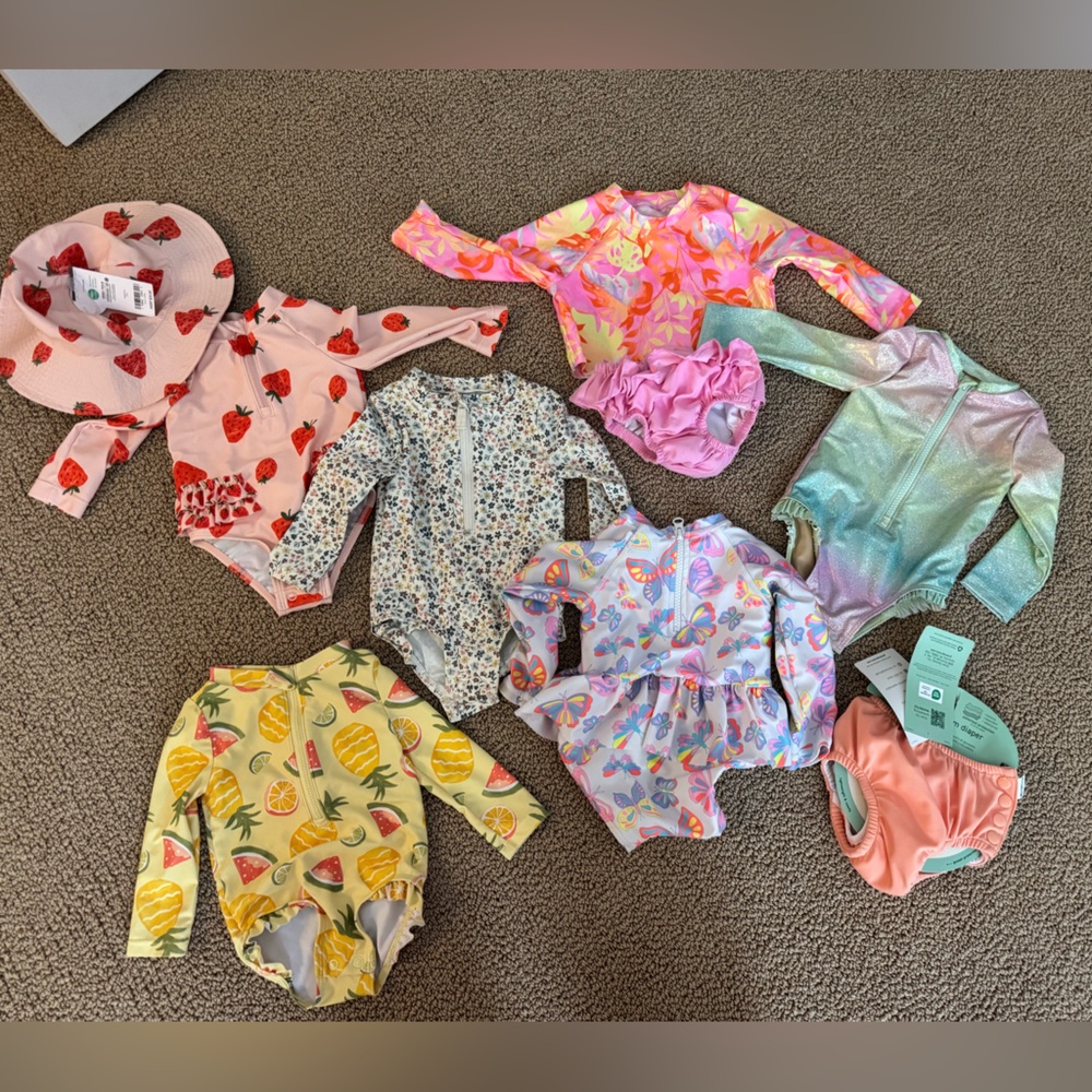 Baby girl swim suits size 6-9 & 6-12 month